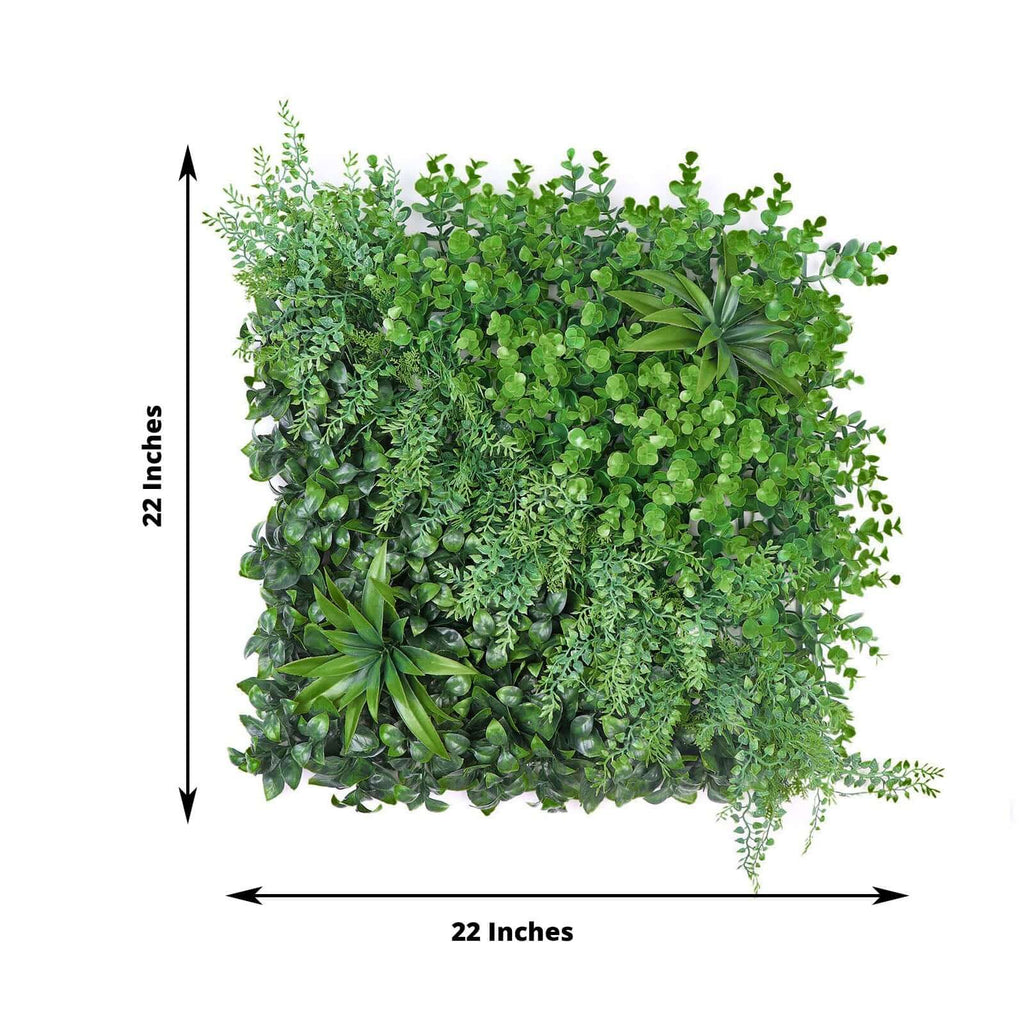 Artificial Boxwood Fern Greenery Wall Mat - 4 Panels