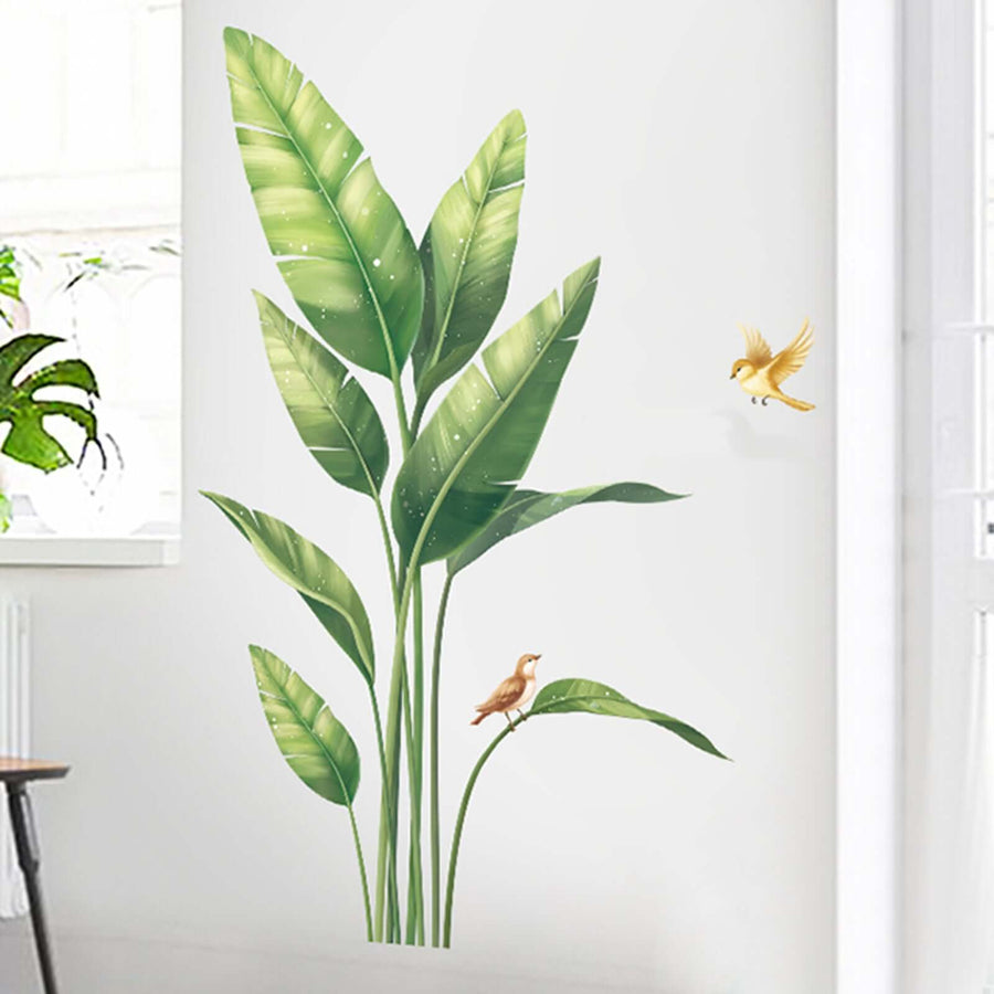 Bird of Paradise Tropical Plant Wall Decal, Peel & Stick Removable Stickers