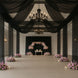 Black Sheer Backdrop Drape – 5ftx32ft Wedding Arch & Ceiling Decor Panel, Wrinkle Free