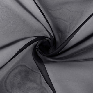 Create an Enchanting Atmosphere with Our Black Chiffon Backdrop Curtain Create an Enchanting Atmosphere with Our Black Chiffon Backdrop Curtain