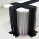 20-Pack 9ft Sheer Table Runners – Black Shimmer Sheer Drapes