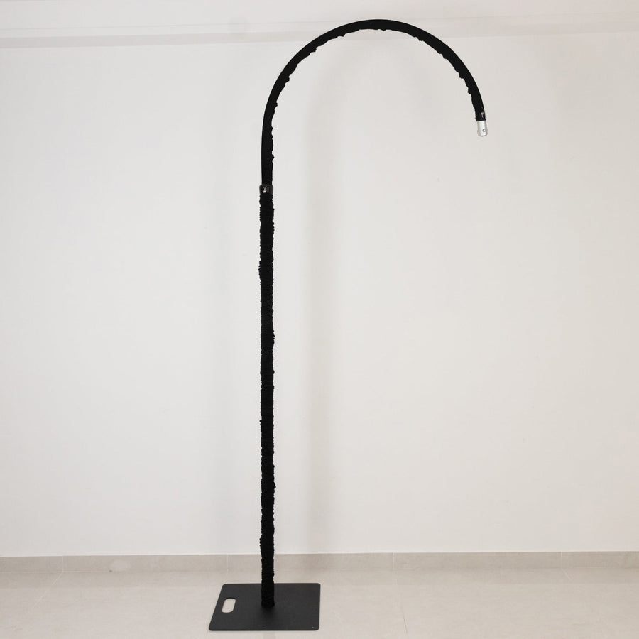 20ft Spandex Upright Pole Cover – Black, Stretch Fabric for Curved Aluminum Chandelier Hanger, Pipe
