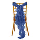 Chiffon Navy Blue Curly Willow Chair Sashes