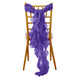 Chiffon Purple Curly Willow Chair Sashes