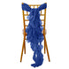 Chiffon Royal Blue Curly Willow Chair Sashes