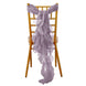 Violet Amethyst Chiffon Curly Chair Sash