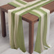 20-Pack 9ft Sheer Table Runners – Dusty Sage Green/Beige Shimmer Sheer Drapes