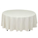 Cotton Blend 108" Round Tablecloth Ivory - Wrinkle-Resistant Design