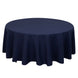 Cotton Blend 108" Round Tablecloth Navy Blue - Wrinkle-Resistant Design