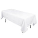 Cotton Blend 60"x102" Rectangle Tablecloth White - Wrinkle-Resistant Table Cover