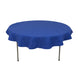Royal Blue Cotton Blend Round Tablecloth - 70"