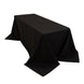 Black Cotton Blend Rectangular Tablecloth Seamless 90x132inch for 6 Foot Table