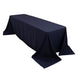 Navy Blue Cotton Blend Rectangular Tablecloth Seamless 90x156inch for 8 Foot Table