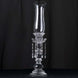 20inch Premium Crystal Glass Hurricane Candle Taper Candlestick Holder With Chandelier Chains