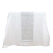 10x108inch Silver Diamond Rhinestone Mesh Table Runner, Crystal Rhinestone Ribbon Bling Roll