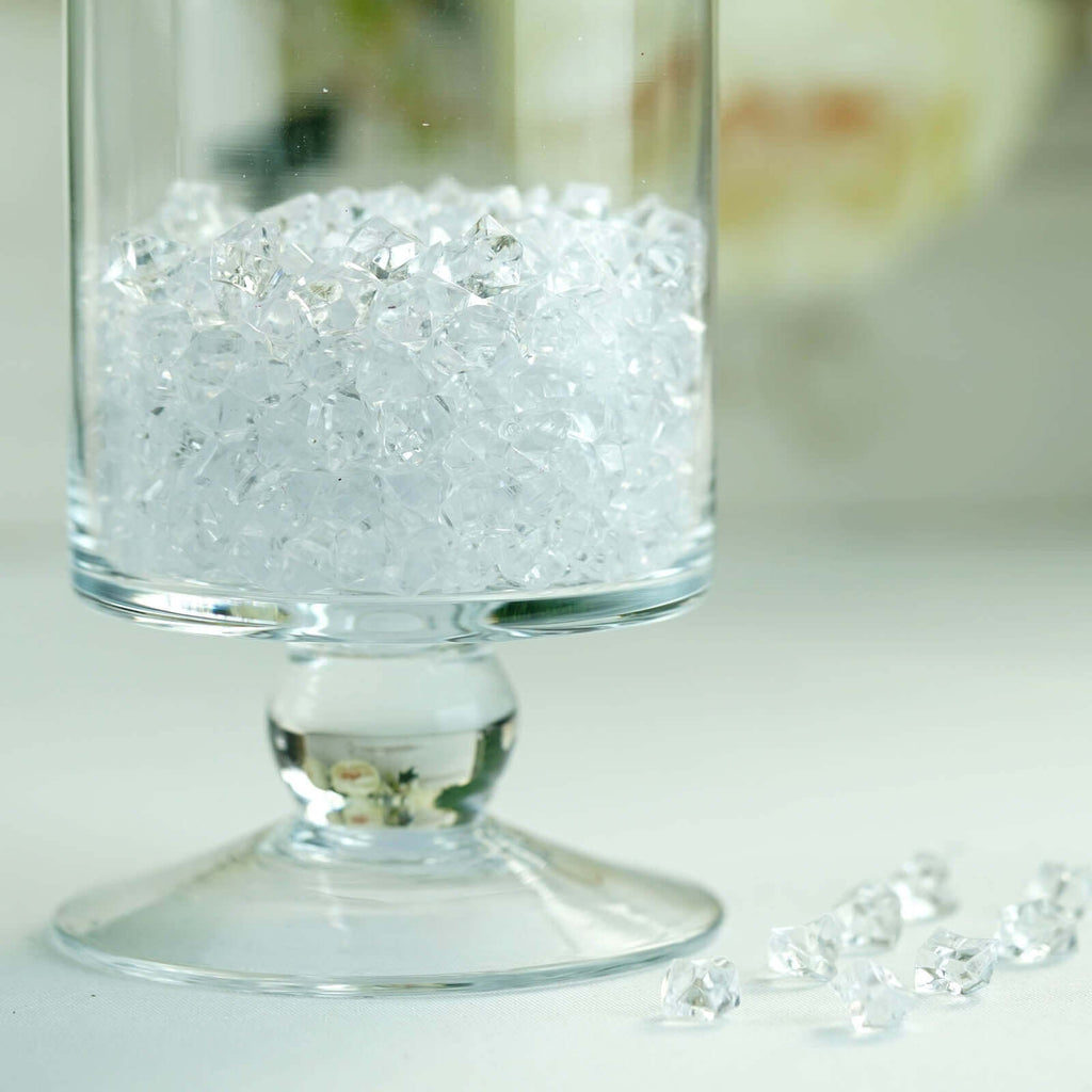 Clear Acrylic Ice Bead Vase Fillers 400 Pcs TableclothsFactory