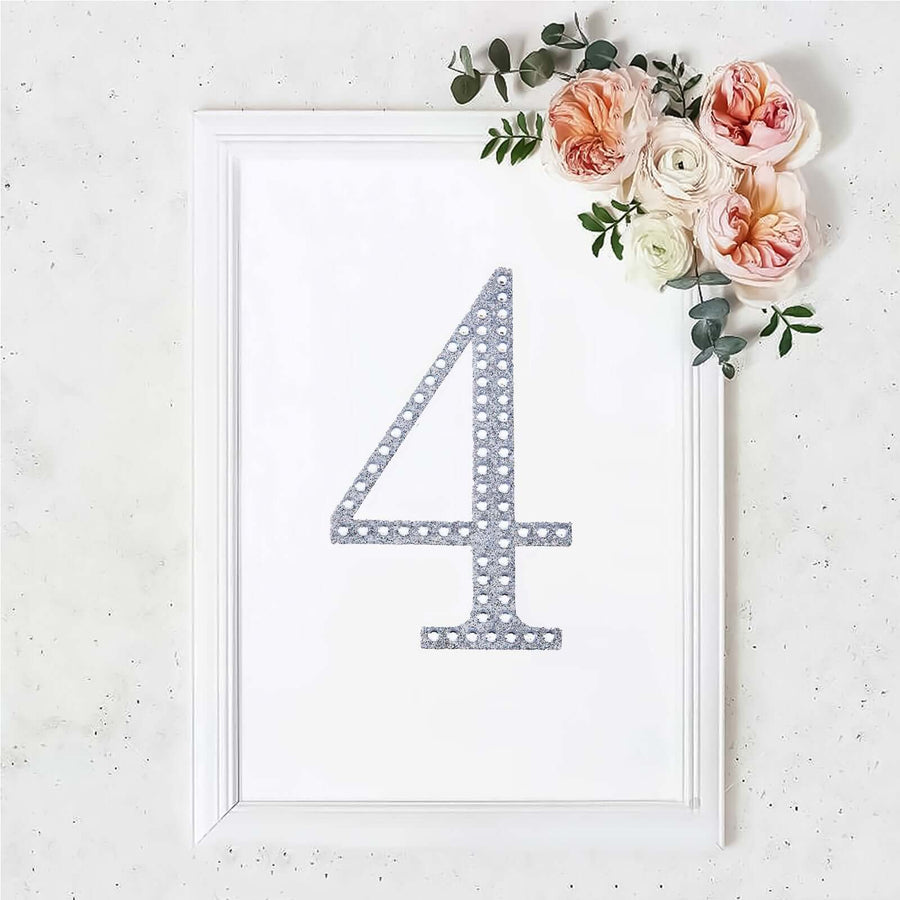 Framed number four with decorative flowers