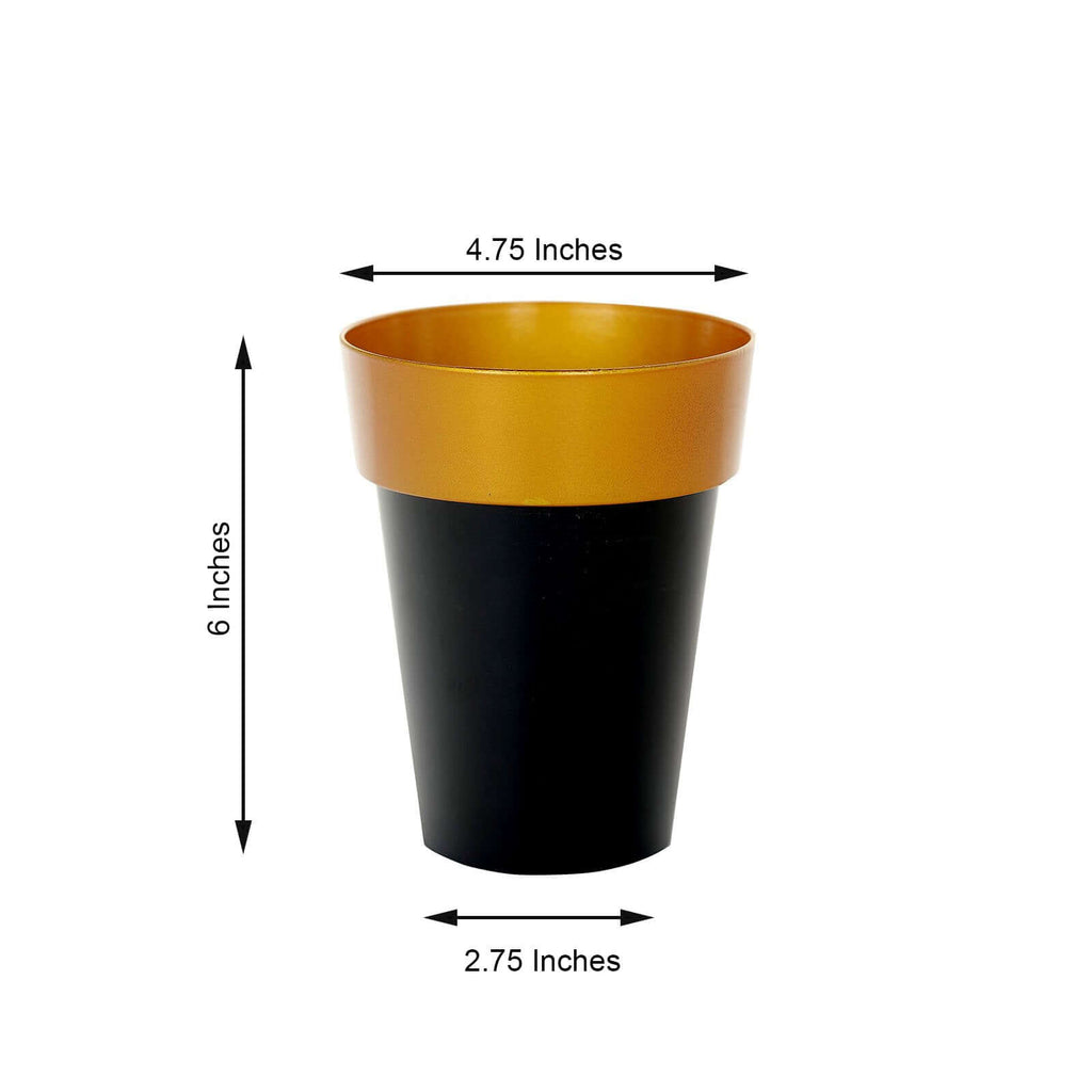 blue ceramic plant saucer 6 inch Dark Blue Ceramic Planter with Cream Rim & Attached Saucer main image 1