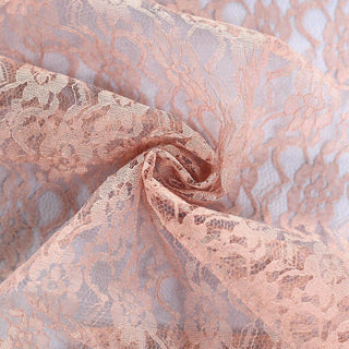 Unleash Your Creativity with the Dusty Rose Floral Lace Table Runner