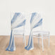 20-Pack Sheer Chair Drape Decor in Dusty Blue and Ivory – 9ft Shimmer Sash