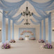 Dusty Blue Sheer Backdrop Drape – 5ftx32ft Wedding Arch & Ceiling Decor Panel, Wrinkle Free