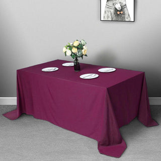 Elegant Eggplant Rectangular Tablecloth for Sophisticated Events