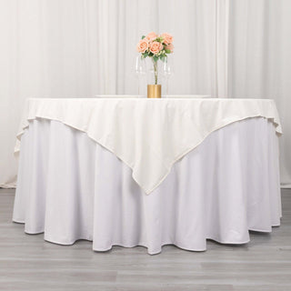 Make a Lasting Impression with the Ivory Premium Square Table Topper Make a Lasting Impression with the Ivory Premium Square Table Topper