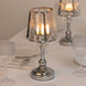 2-Pack 11inch Crystal Pendant Candle Holders - Classic Empire Lamp Shade Style in Silver