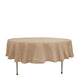90" Natural Faux Burlap Round Tablecloth, Boho Chic Jute Table Linen
