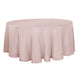 120 inch Linen Round Tablecloth, Slubby Textured Wrinkle Resistant Tablecloth - Blush | Rose Gold