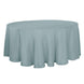 120inch Dusty Blue Linen Round Tablecloth, Slubby Textured Wrinkle Resistant Tablecloth