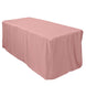 6FT Dusty Rose Fitted Polyester Rectangular Table Cover