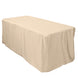 6ft Nude Fitted Polyester Rectangular Table Cover