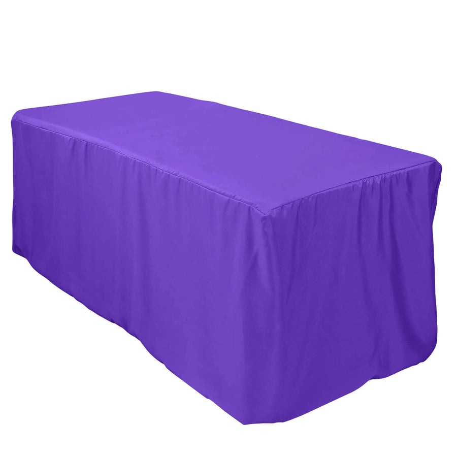 Purple table cover for events and parties