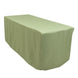 Sage Green Fitted Polyester Rectangle Tablecloth 6ft Table Cover For 72x30inch Tables