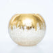 6" Gold Foiled Crackle Glass Flower Vase, Bubble Glass Vase#whtbkgd_99