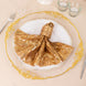 Gold Wave Embroidered Sequin Mesh Dinner Napkin, Reusable Decorative Napkin