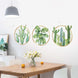 Green Tropical Leaf Plants & Cactus Flat Frame Wall Decals, Decor Stickers