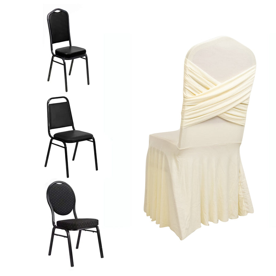 Various chair styles including a draped banquet chair