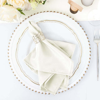 Elevate Your Table Settings with Ivory Seamless Cloth Dinner Napkins Elevate Your Table Settings with Ivory Seamless Cloth Dinner Napkins