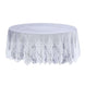 108" Premium Lace White Round Tablecloth