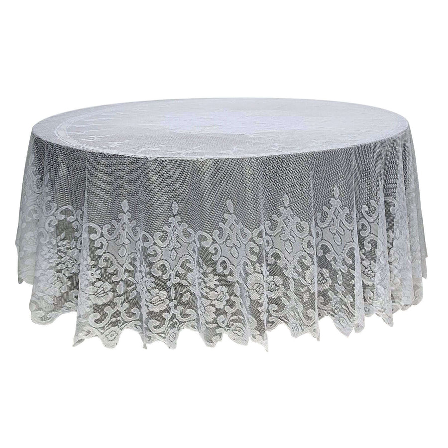 Lace Tablecloths, 120 inch Round Tablecloth, Ivory Tablecloths