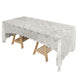 60"x120" Ivory Premium Lace Fabric Rectangle Tablecloth, Vintage Classic Rustic Decor With Scalloped