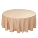 Lamour Satin 108" Round Tablecloth Nude - Durable & Silk-Like Table Cover