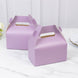 25 Pack Candy Gift Tote Gable Boxes, Matte Lavender Lilac Party Favor Treat Boxes - 6"x3.5"x7"