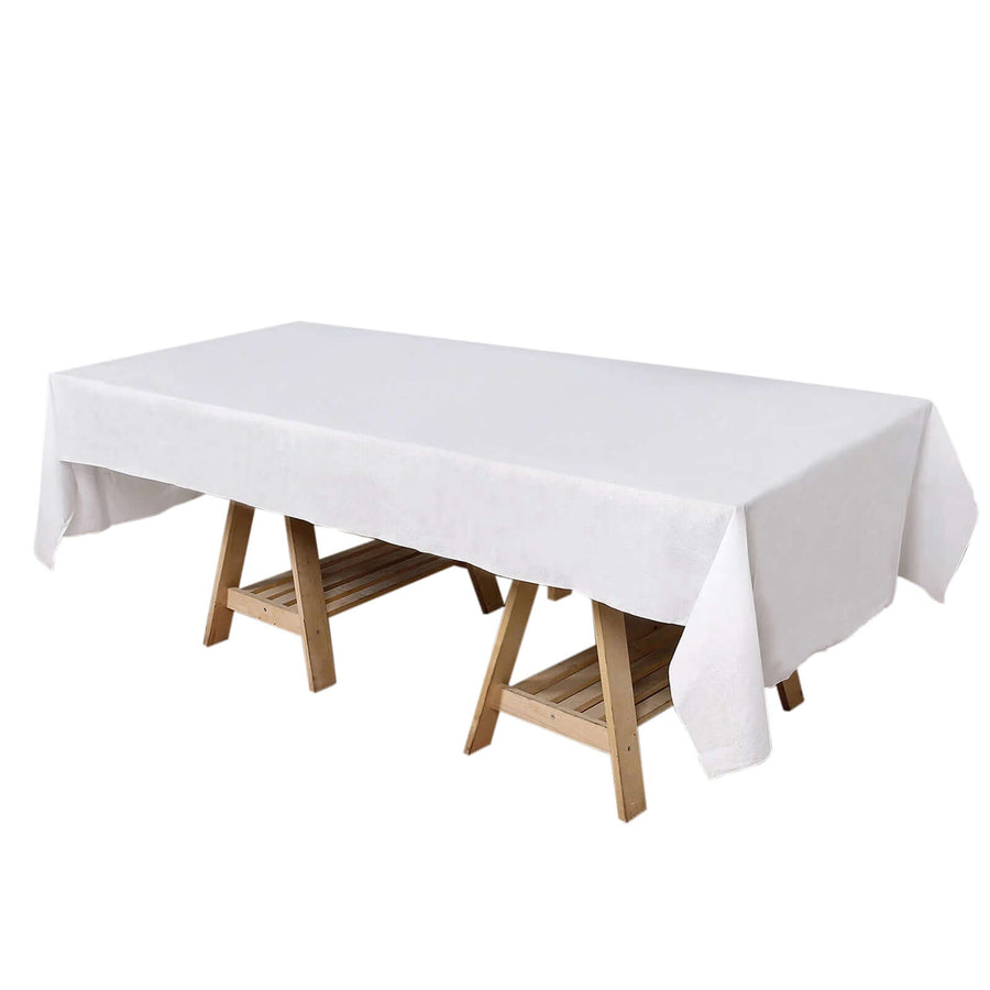 50inch x108inch White Airlaid Paper Tablecloth, Soft Linen-Feel Disposable Rectangle Tablecloth