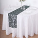 Sparkly Hunter Emerald Green Leaf Vine Sequin Tulle Table Runner