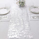 108inch Sparkly Metallic Silver Foil Thin Mesh Polyester Table Runner - 25GSM