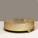 18inch Round Gold Embossed Cake Stand Riser, Matte Metal Cake Pedestal
