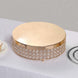 14inch Gold Crystal Beaded Metal Cake Stand Pedestal, Cupcake Display, Dessert Riser